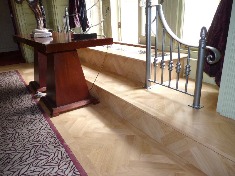 Floor panels fitting in Tracy Park Gallery