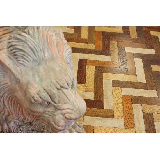 Tumbled Rosland Oak Parquet Flooring Blocks Mat Oil Finish, size 16x70x280mm