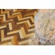 P129 Tumbled Mix Oak Parquet Flooring Blocks Mat Oil Finish, size 16x70x280mm