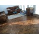 P130 Tumbled Dark Oak Parquet Flooring Blocks Mat Oil Finish, size 16x70x280mm