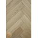 Sample of P104/16 Rustic Microbevel Oak Parquet Flooring Blocks Unfinishead 16x70x280mm