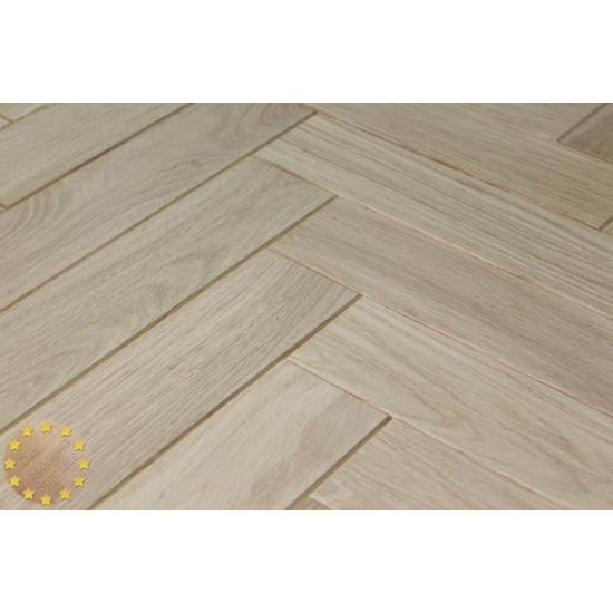 Sample of P104/16 Rustic Microbevel Oak Parquet Flooring Blocks Unfinishead 16x70x280mm
