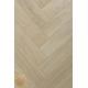 Sample of P105/22 Rustic Brushed+Microbevel Oak Parquet Flooring Blocks Unfinishead 22x70x280mm