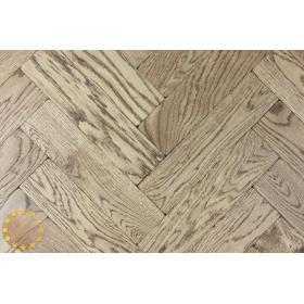 Sample of P119/22 Walnut Tumbled Parquet Flooring, size 22x70x280mm