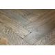 Sample of P120/22 Tumbled Parquet Flooring, Black Oil size 22x70x280mm