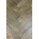 Sample of P120/22 Tumbled Parquet Flooring, Black Oil size 22x70x280mm