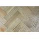 Sample of P122/22 Tumbled Parquet Flooring, Weather Oak size 22x70x280mm