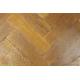 Sample of P126/22 Tumbled Rustic Oak Parquet Flooring Blocks Natural Mahogany Finish, size 22x70x280mm