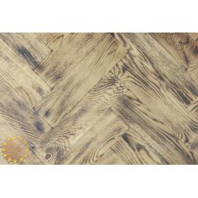 Sample of P128/16 Tumbled Parquet Floor Burnt, size 16x70x280mm