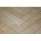 Sample of P131/16 White Reaction Solid Parquet Flooring, size 16x70x280mm
