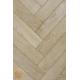 Sample of P131/22 White Reaction Solid Parquet Flooring, size 22x70x280mm