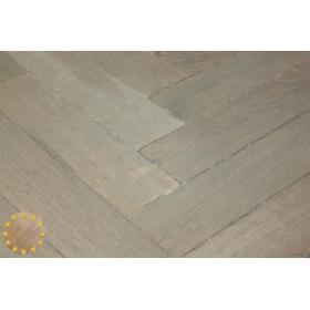 Sample of P133/16 Weathered Light Solid Parquet Flooring, size 16x70x280mm