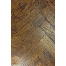 P134/16 Double Dark Oak Solid Parquet Flooring, size 16x70x280mm