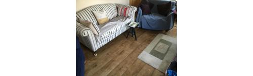 Distressed wood flooring