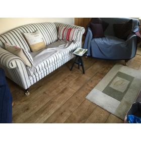 Distressed wood flooring