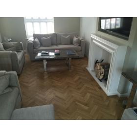 Tumbled oak parquet